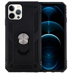 Case Aluminum anti-blow IPhone 12 Pro Maxwith Magnet and Ring Support 360º