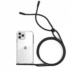 Coque Gel Antichoc Transparente avec Cordon - iPhone 12 / 12 Pro 6.1
