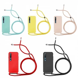 Case smooth with Lanyard Xiaomi Mi 10 lite 7-Colors