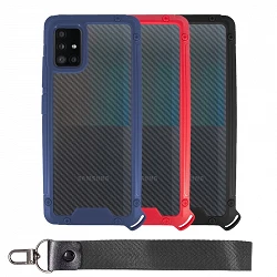 Case Bumper Anti-Shock Samsung A51 5G with Lanyard short - 3 Colors