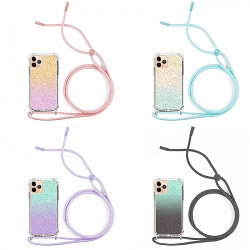 Case Sparkly with Degradado Anti-Shock with Lanyard - iPhone 11Pro