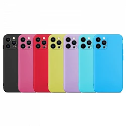 Case silicone smooth iPhone 12 Pro Max with camera 3D - 7 Colors