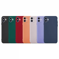 Case silicone smooth IPhone 12 6.1" with camera 3D - 7 Colors