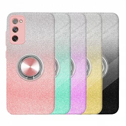 Case silicone Sparkly Samsung Galaxy S20 FEwith Magnet and Ring Support 360º 5 Colors