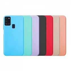 Case silicone smooth Samsung Galaxy A21s available in 7 Colors