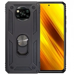 Case Aluminum anti-blow Xiaomi Pocophone X3with Magnet and Ring Support 360º
