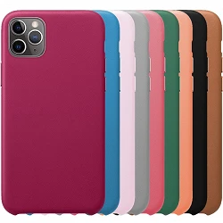 Case Leather leather Compatible with IPhone 11 Pro Max 12-Colors