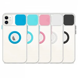 Case iPhone 11 Transparent with ring and Camera Covers 5 Colors