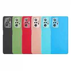 Case silicone smooth Xiaomi Redmi Note 10 Pro with Protector Camera 3D - 7 Colors