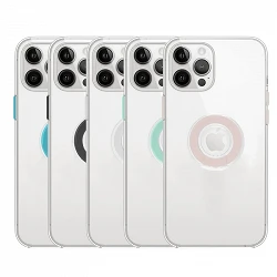 Coque iPhone 12 Pro 6.1 Transparente avec Anneau - 5 Couleurs