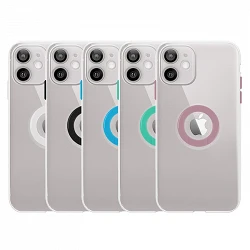 Case iPhone 12 Mini 5.4 Transparent with ring - 5 Colors