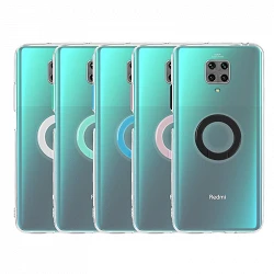 Case Xiaomi Redmi Note 9s / 9 Pro Transparent with ring - 5 Colors