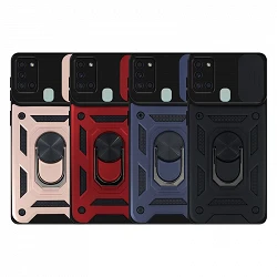 Case with ring and Camera slider Samsung Galaxy A21S with magnet
