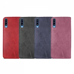 Case with card holder Samsung Galaxy A70 leatherette - 4 Colors