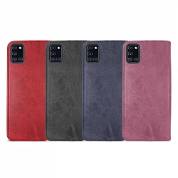 Case with card holder Samsung Galaxy A21S leatherette - 4 Colors