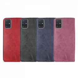 Case with card holder Samsung Galaxy A51 leatherette - 4 Colors