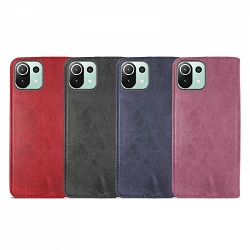 Case with card holder Xiaomi Mi 11 leatherette - 4 Colors