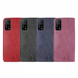 Case with card holder Xiaomi Mi 10T leatherette - 4 Colors
