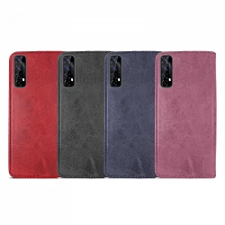 Case with card holder Realme 7 leatherette - 4 Colors