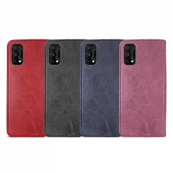Case with card holder Realme 7 Pro leatherette - 4 Colors