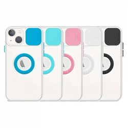 Funda iPhone 13 Mini Transparente con Anilla y Cubre Cámara 5 Colores