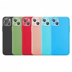 Case silicone smooth IPhone 13 Mini with Protector Camera 3D - 7 Colors