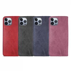 Case with card holder iPhone 13 Pro Max leatherette - 4 Colors