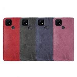 Case with card holder Realme C21 leatherette - 4 Colors