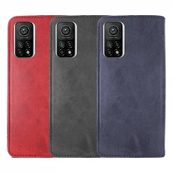 Case with card holder Xiaomi Mi 10 leatherette - 4 Colors