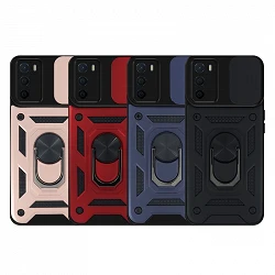 Case with ring and Camera slider Oppo A16 with magnet