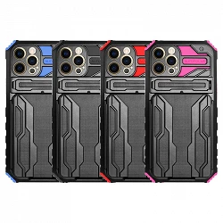 Porte-cartes et étui Rock Anti-Shock pour Iphone 12 Pro Max - 4 couleurs