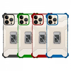 Funda con Anilla e Imán Rock-Crystal iPhone 13 Pro Max - 4 Colores