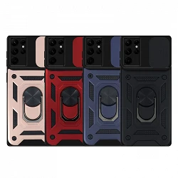Case with ring and Camera slider Samsung Galaxy S22 Ultra with magnet