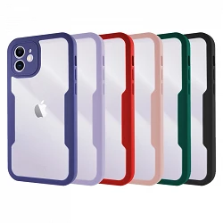 Case double silicone Anti-Shock iPhone 12 6.1" silicone front and rear - 4 Colors