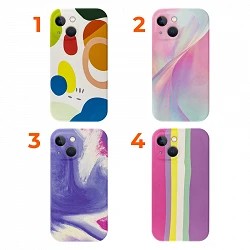 Case silicone smooth elastic 4 Drawings iPhone 13Mini