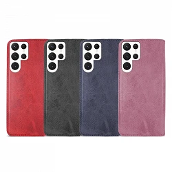 Case with card holder Samsung Galaxy S22 Ultra leatherette - 4 Colors