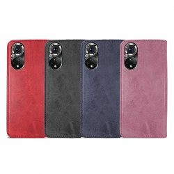 Case with card holder Honor 50 leatherette - 4 Colors