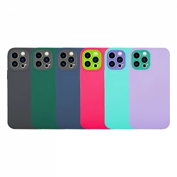 Funda Silicona iPhone 12 Pro Max con Cámara 5D - 4 Colores
