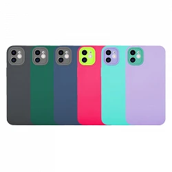 Funda Silicona iPhone 12 con Cámara 5D - 4 Colores