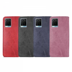 Case with card holder Vivo Y33S leatherette - 4 Colors
