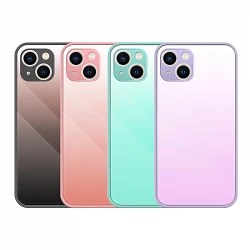 Case silicone Tempered Glass iPhone 13 6.1" - 6 Colors