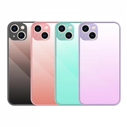 Case silicone Tempered Glass iPhone 13 Mini - 6 Colors
