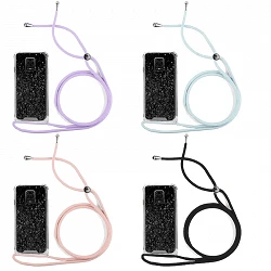 Case Gel Transparent with Lanyard Xiaomi Redmi Note 9s/Pro 4-Colors