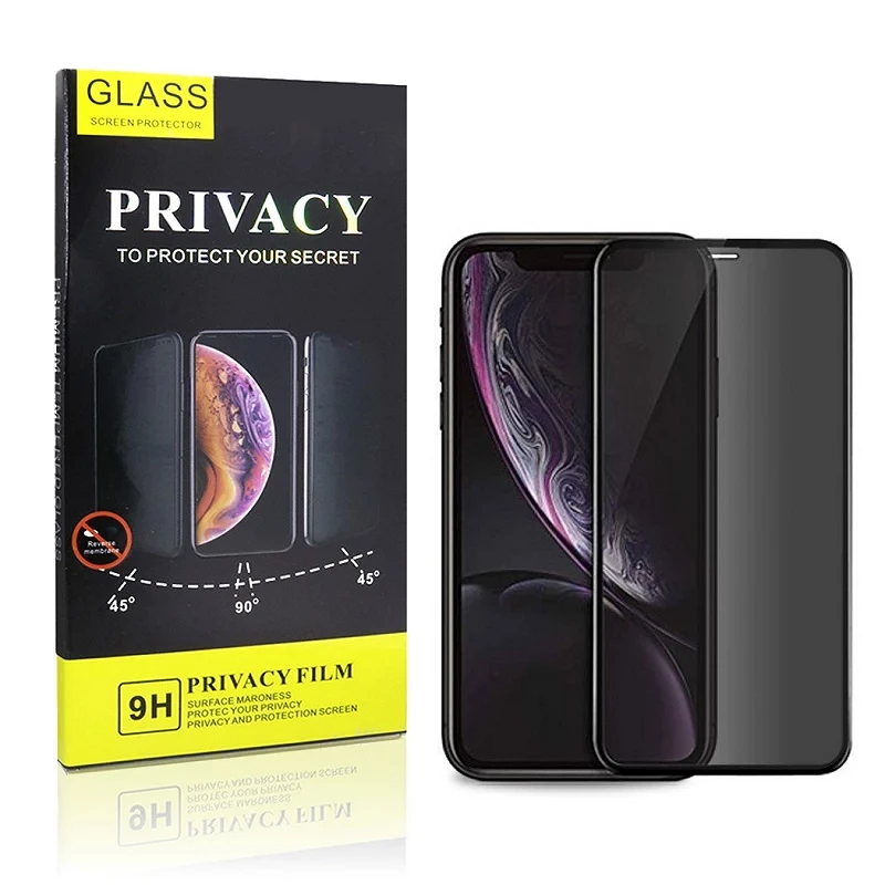 Cristal templado Privacidad iPhone 15 Protector de Pantalla 5D Curvo