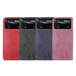 Case with card holder Xiaomi Pocophone X4 Pro leatherette - 4 Colors