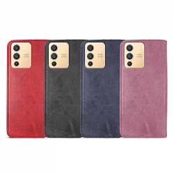 Case with card holder Vivo V23 leatherette - 4 Colors