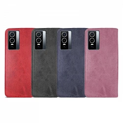 Case with card holder Vivo Y76 leatherette - 4 Colors