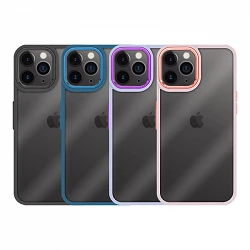 Coque transparente antichoc Premium pour iPhone 11 Pro Camera Edge Aluminium 6 couleurs