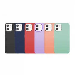 Coque en silicone Premium pour iPhone 12/12 Pro Camera Edge Aluminium 6 couleurs