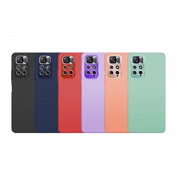 Funda Premium de Silicona para Xiaomi Redmi Note 11 Pro 4g/5g Borde Camara Aluminio 6 Color